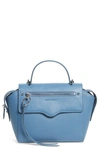 Rebecca Minkoff Gabby Leather Satchel In Cement Blue