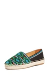 PRADA EMBROIDERED ESPADRILLE,1S173M 3L82F 020A6