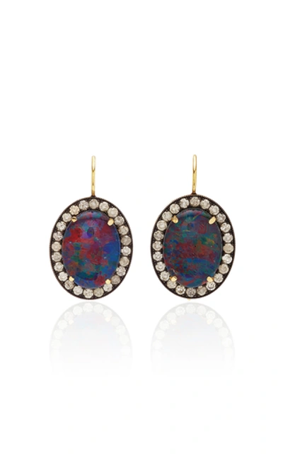 Andrea Fohrman 18k Yellow-gold And Opal Drop Earrings In Multi