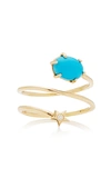 ANDREA FOHRMAN COSMO 14K GOLD, DIAMOND AND TURQUOISE RING,795862