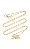 ANDREA FOHRMAN 18K GOLD, DIAMOND AND TURQUOISE NECKLACE,795864