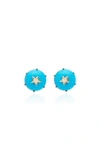 ANDREA FOHRMAN COSMO 14K GOLD, DIAMOND AND TURQUOISE EARRINGS,795863