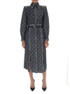 FENDI FENDI FF KARLIGRAPHY BELTED SHIRT DRESS