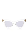 BOTTEGA VENETA ORIGINALS CAT-EYE ACETATE SUNGLASSES,772155