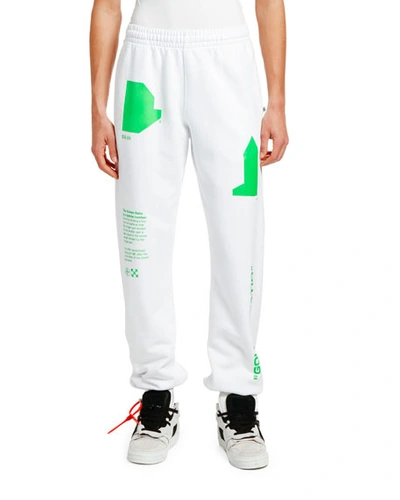 Off-white Men's Arch Shapes Slim Sweatpants In White