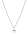 David Yurman Cable Collectibles Cross Necklace With Diamonds In Yellow/white Gold On Chain