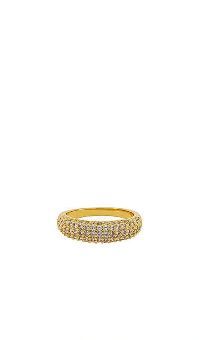 Luv Aj The Pave Tube Ring In Gold
