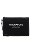 SAINT LAURENT SAINT LAURENT RIVE GAUCHE LOGO POUCH