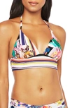 TRINA TURK TREASURE COVE BANDED BIKINI TOP,TT0AL80