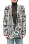 Afrm Curtis Blazer In Noir Animal