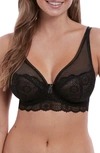 Freya Expression High Apex Underwire Plunge Bra In Black