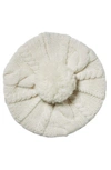 Helen Kaminski Cable Knit Wool Beret In Cream