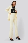 ERICA KVAM X NA-KD HIGHWAISTED SUIT trousers - YELLOW