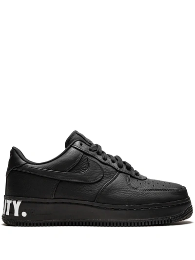 Nike Air Force 1 Leather Sneakers In Black
