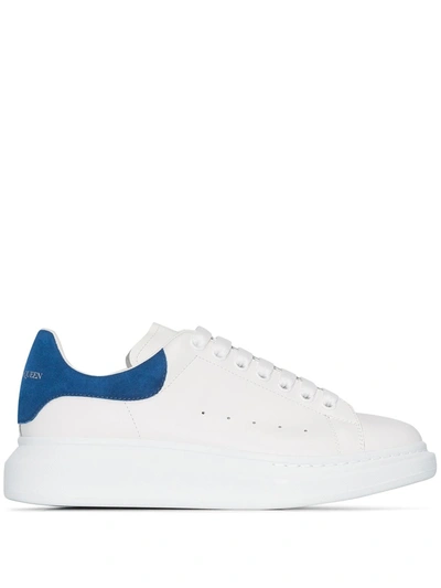 ALEXANDER MCQUEEN WHITE CHUNKY LEATHER LOGO SNEAKERS