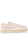 PRADA LACE-UP ESPADRILLE SNEAKERS