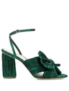 Loeffler Randall Women's Camellia Bow High Heel Sandals In Emerald