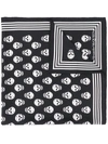 Alexander Mcqueen Skull Print Silk Scarf In Black