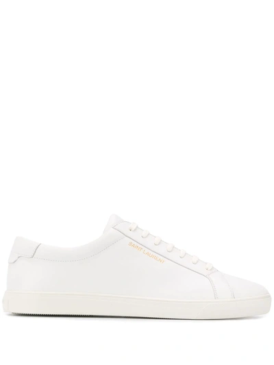 SAINT LAURENT LOGO PRINT LOW-TOP SNEAKERS