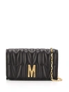 MOSCHINO MONOGRAM-QUILTED CLUTCH BAG