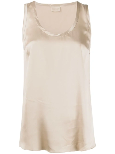 Brunello Cucinelli Loose-fit Sleeveless Top In Neutrals