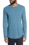 Goodlife Triblend Scallop Long Sleeve Crewneck T-shirt In Indian Teal
