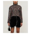 FREE PEOPLE Midnight City high-neck sequin-embellished top