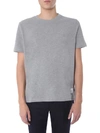 Thom Browne Light Grey Cotton Pique Center Back Stripe Relaxed Fit Tee In Grigio