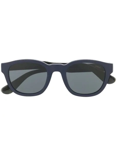 Polo Ralph Lauren Check Print Sunglasses In Blue