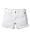Dl Premium Denim Girl's Lucy Cut Off Denim Shorts In White