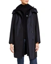 AKRIS STORM SYSTEM DOUBLE-BREASTED COAT,PROD225970652