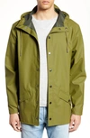 Rains Lightweight Hooded Rain Jacket In Sage