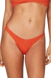Bound By Bond-eye The Scene High Leg Ribbed Bikini Bottoms In Le Tigre