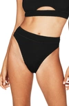 BOUND BY BOND-EYE THE SAVANNAH HIGH-WAIST RIBBED BIKINI BOTTOMS,BOUND052