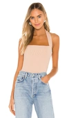 Superdown Candice Halter Bodysuit In Nude