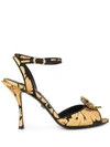 DOLCE & GABBANA 90MM KEIRA DEVOTION LUREX SANDALS