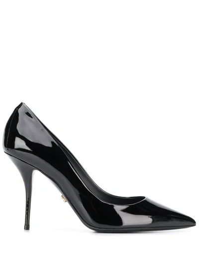 Dolce & Gabbana Cardinale Polished Leather Pumps In Black