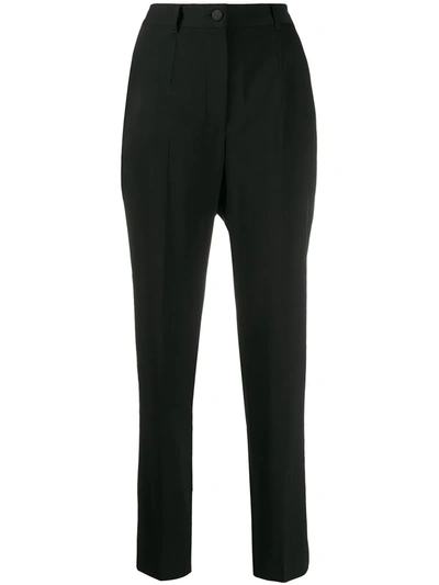 Dolce & Gabbana High-waisted Trousers In Black