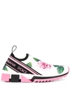 DOLCE & GABBANA ROSE PRINT SORRENTO SNEAKERS