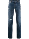 DOLCE & GABBANA DISTRESSED SLIM JEANS