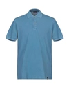 Drumohr Polo Shirt In Slate Blue