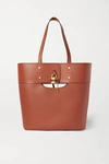 CHLOÉ ABY MEDIUM SMOOTH AND TEXTURED-LEATHER TOTE