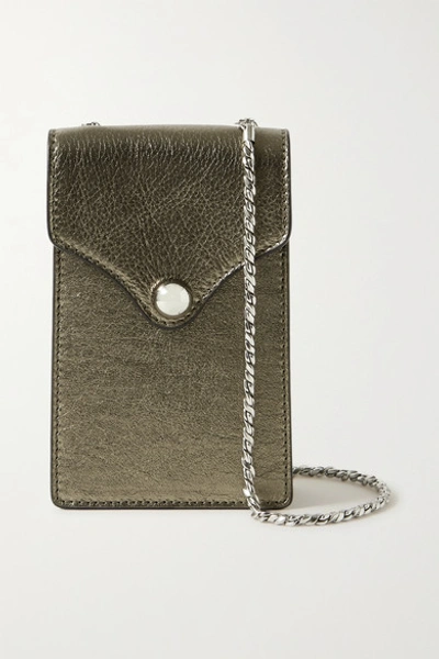 Ratio Et Motus Disco Mini Metallic Textured-leather Shoulder Bag In Bronze