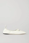 LOEWE BOW-DETAILED LEATHER BALLET FLATS