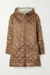 MAX MARA THE CUBE ENOVEL HOODED QUILTED SHELL DOWN JACKET
