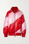 HOUSE OF HOLLAND VIVID OVERSIZED STRIPED SHELL DOWN JACKET