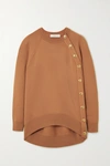 GIVENCHY OVERSIZED BUTTON-EMBELLISHED WOOL jumper