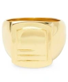 MARIA BLACK GOLD-PLATED dressing gownN LINES SIGNET RING,000637405
