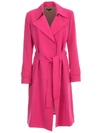 Theory Trenchcoat Mit Gürtel In Vja Magenta