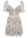 SELF-PORTRAIT FLOWER LACE MINI DRESS,11185906